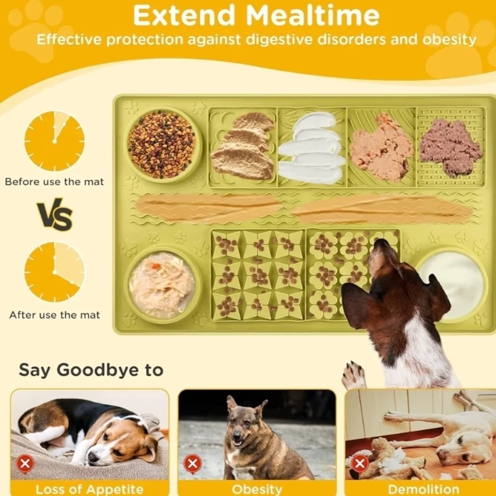 Interactive Yellow Dog Lick Mat